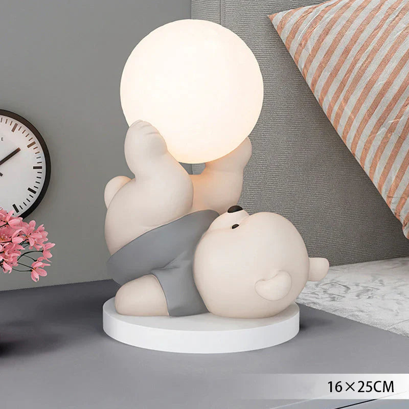 LumiBamse nattlys – myk bjørneformet LED-lampe