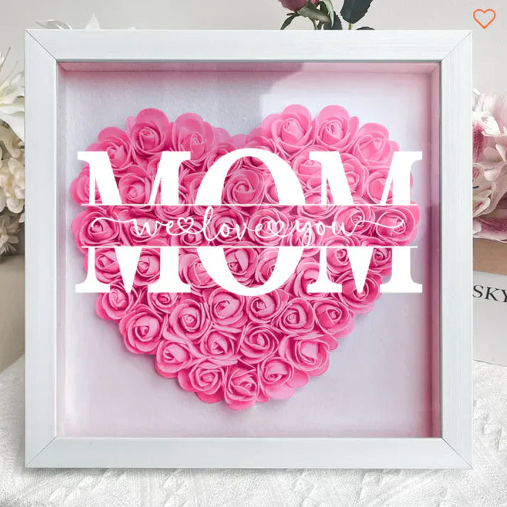 Personlig blomsterhjerte med navn – Unik morsdagsgave