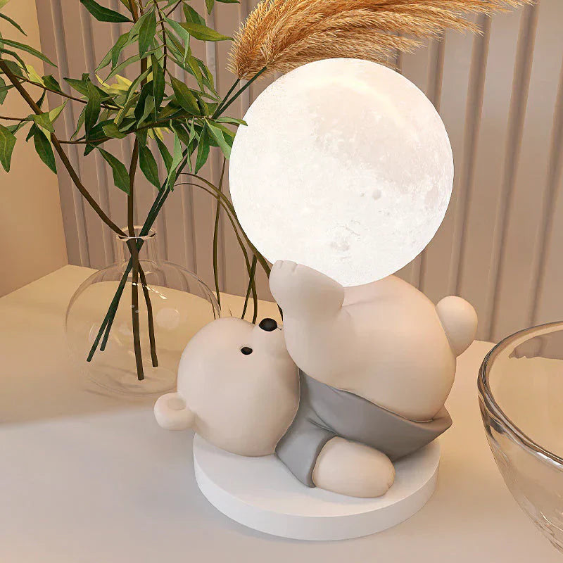 LumiBamse nattlys – myk bjørneformet LED-lampe