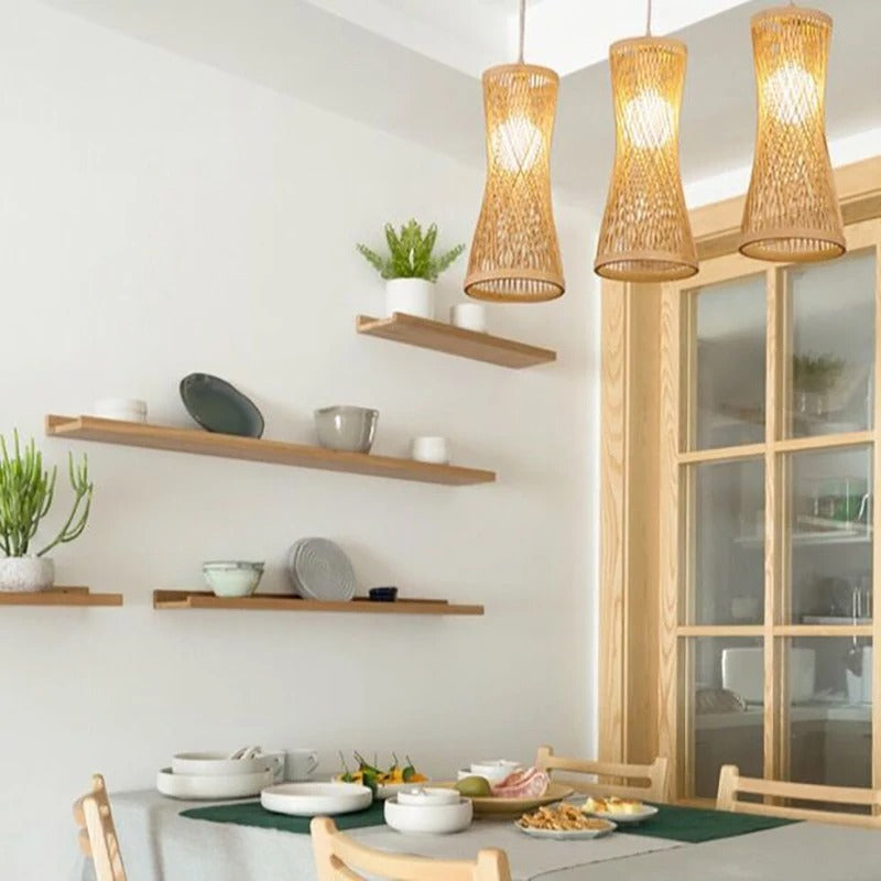 Aura-lampe i bambus