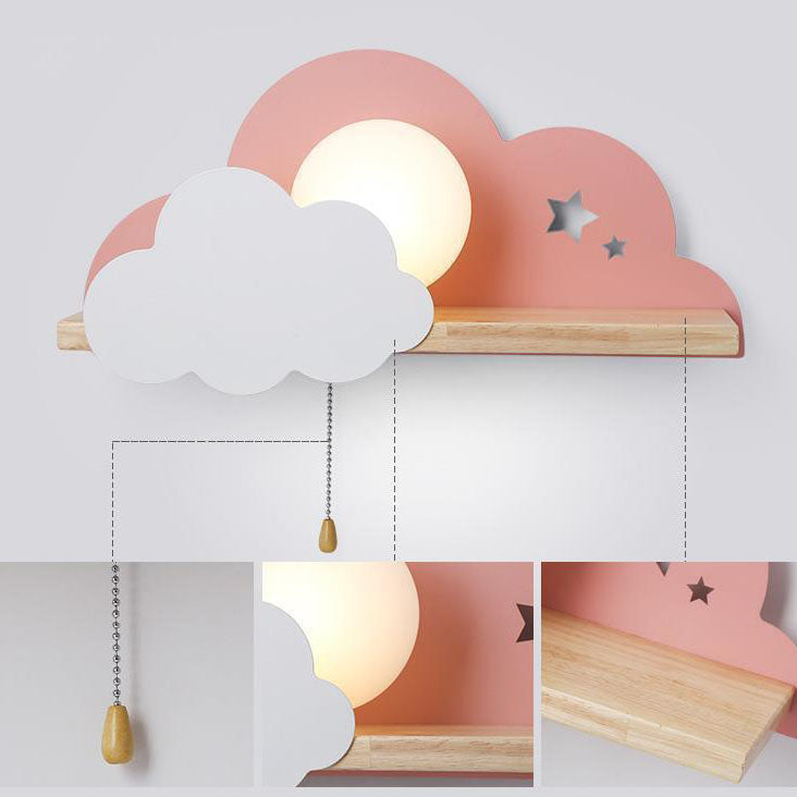 DreamCloud - Koselig lys med funksjonell hyllevegglampe