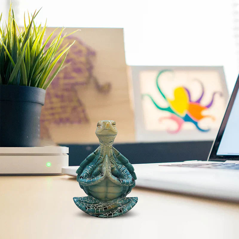 ZenTurtle dekorativ figur - afslappende design med fine oplysninger