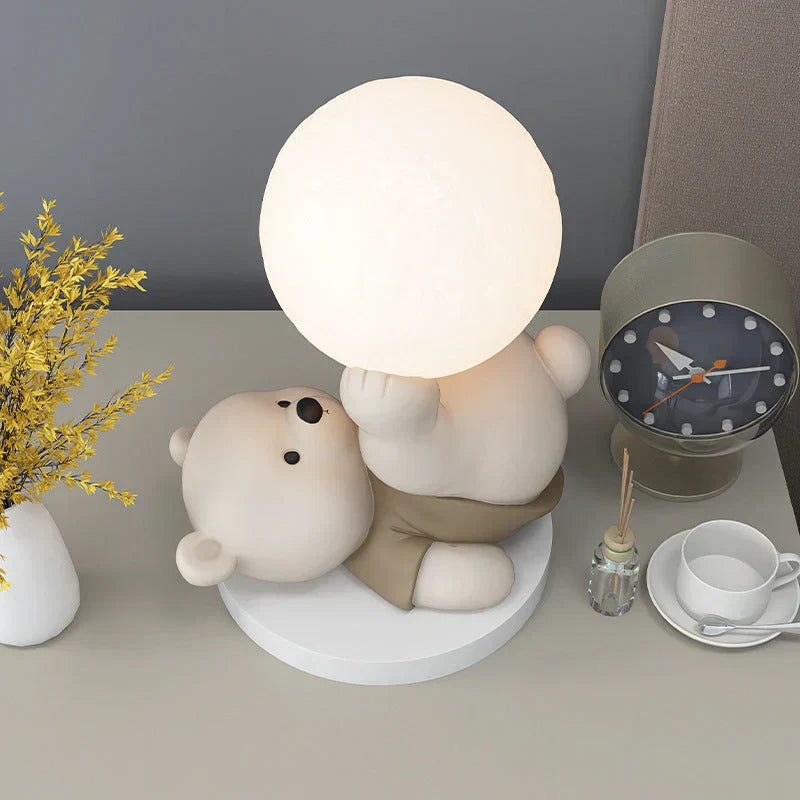 LumiBamse nattlys – myk bjørneformet LED-lampe