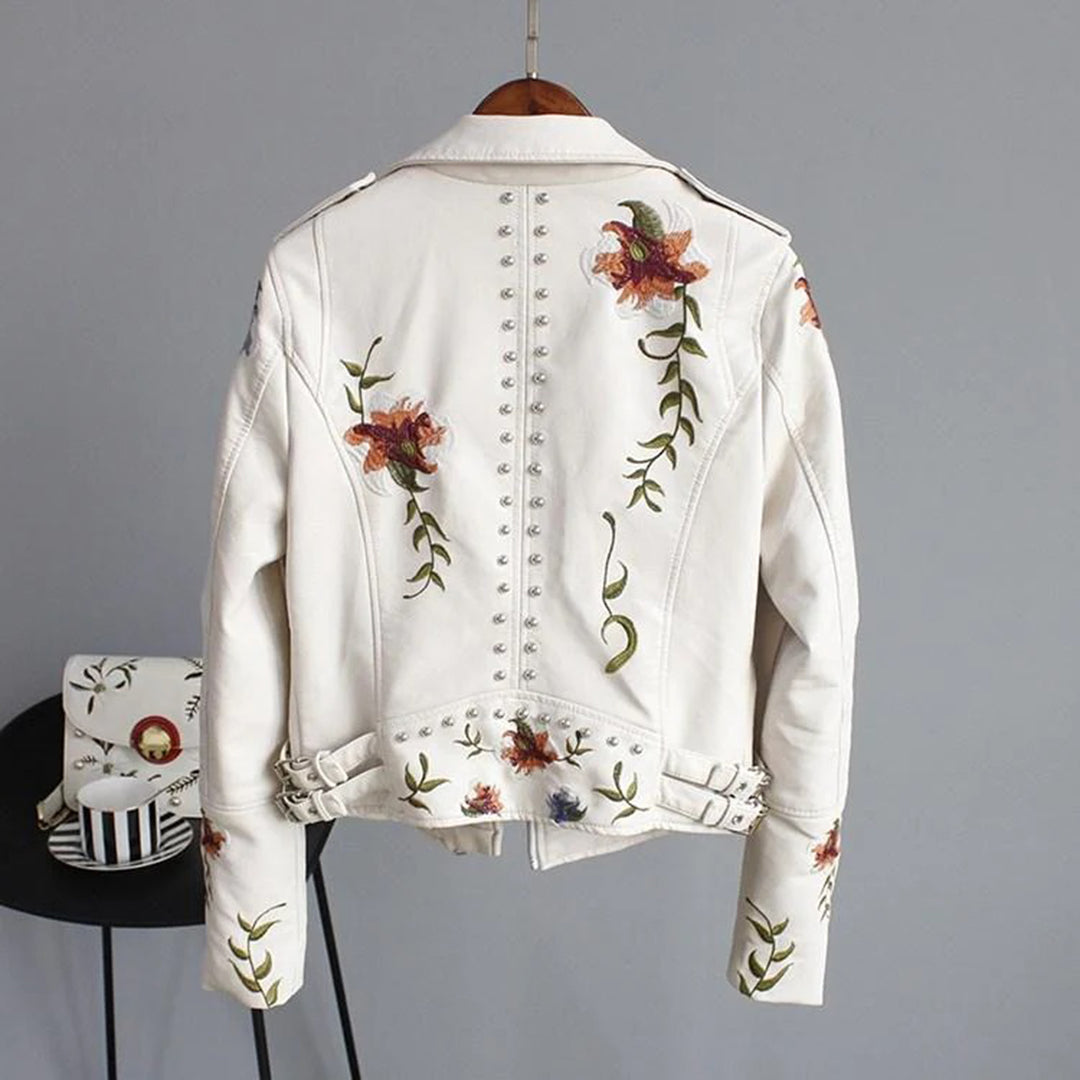 Heidi - Sjarmerende vest med blomstertrykk med lange ermer