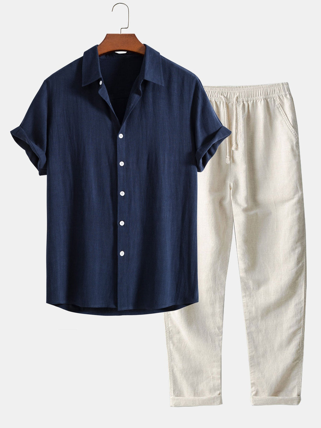 Troy – Herresett med sommerskjorte og -bukser i lin – Summer Chic