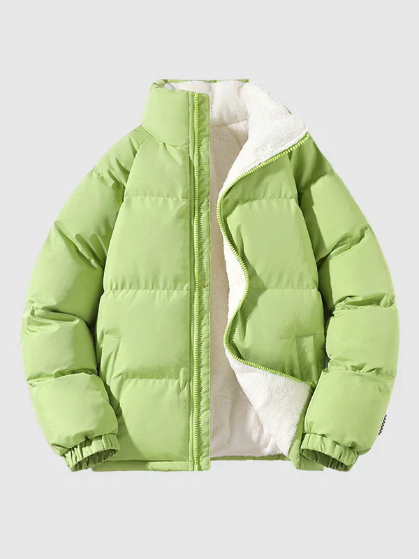 Jeno - Sherpa-fôret pufferjakke