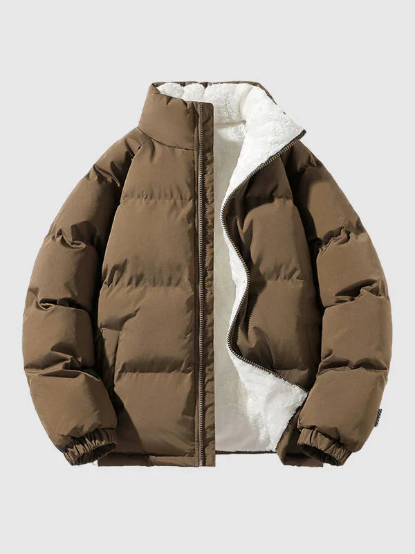 Jeno - Sherpa-fôret pufferjakke