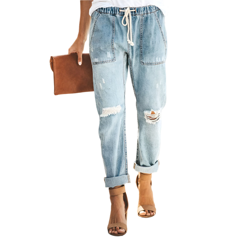DenimEase – Moderne jeans for kvinner med elastisk linning