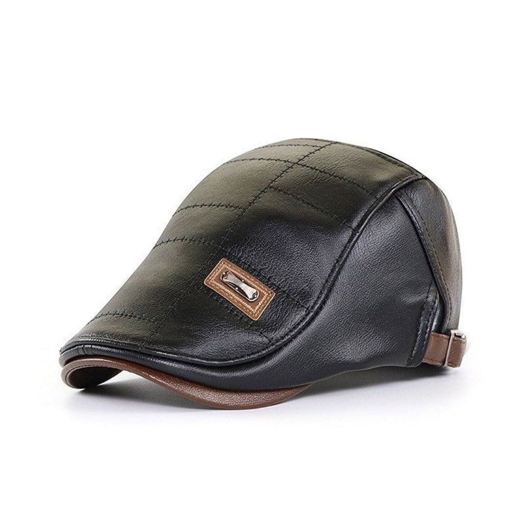 Jade - Retroinspirert barett i PU-skinn