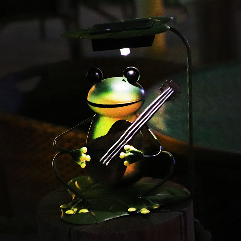 GardenFrog solcelledrevet dekorativ lyktestolpe - Morsom hagelampe