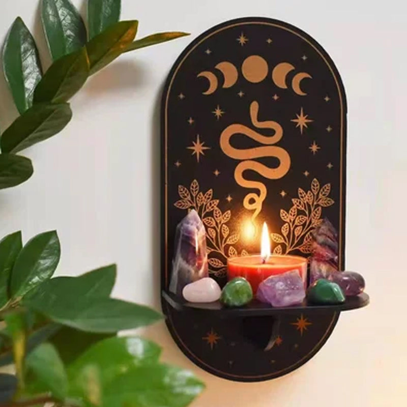 Gothic Decor - Mystiske vegghyller med lysestaker