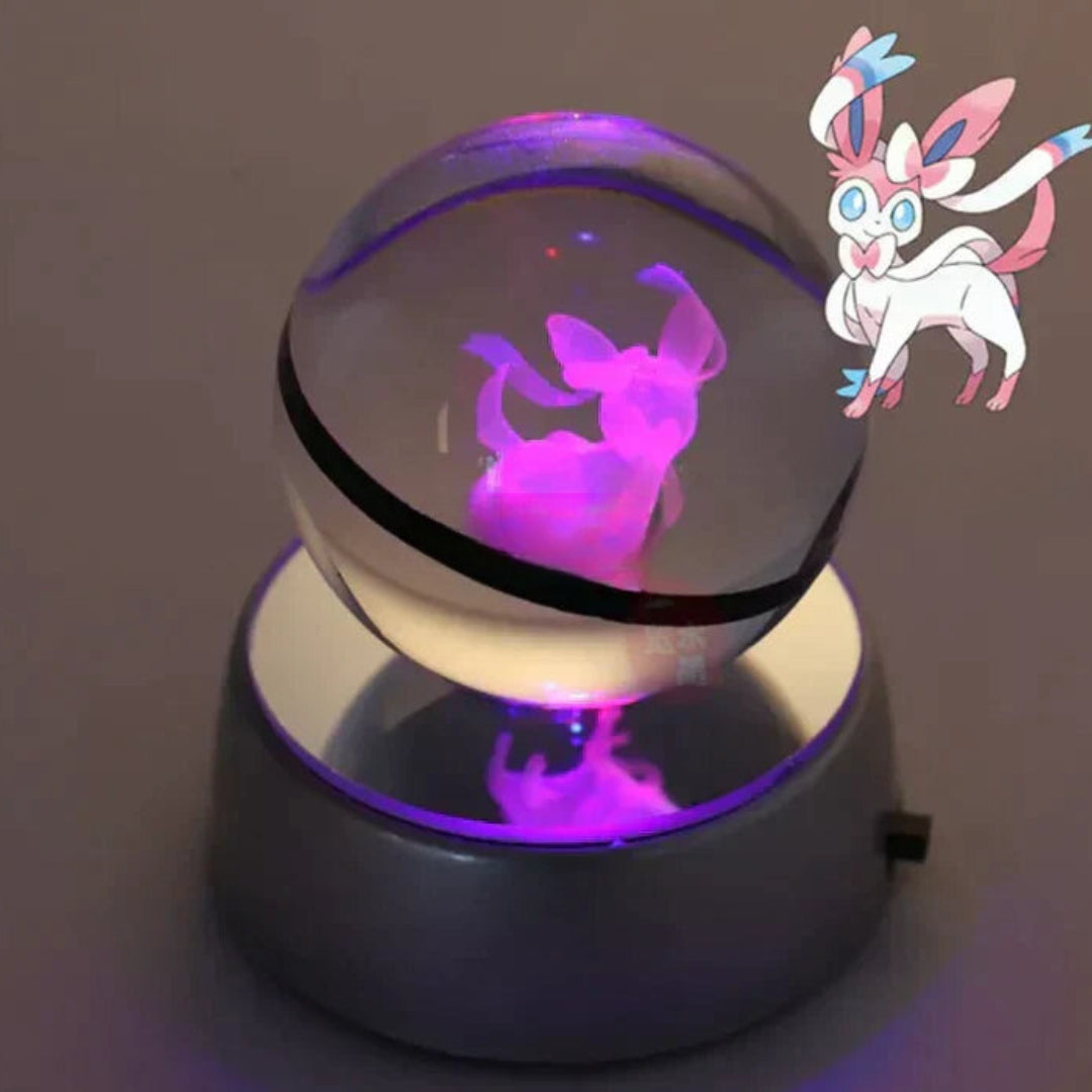 PokéGlow - Krystallkule Ikoniske Pokémon Figurer LED-lampe