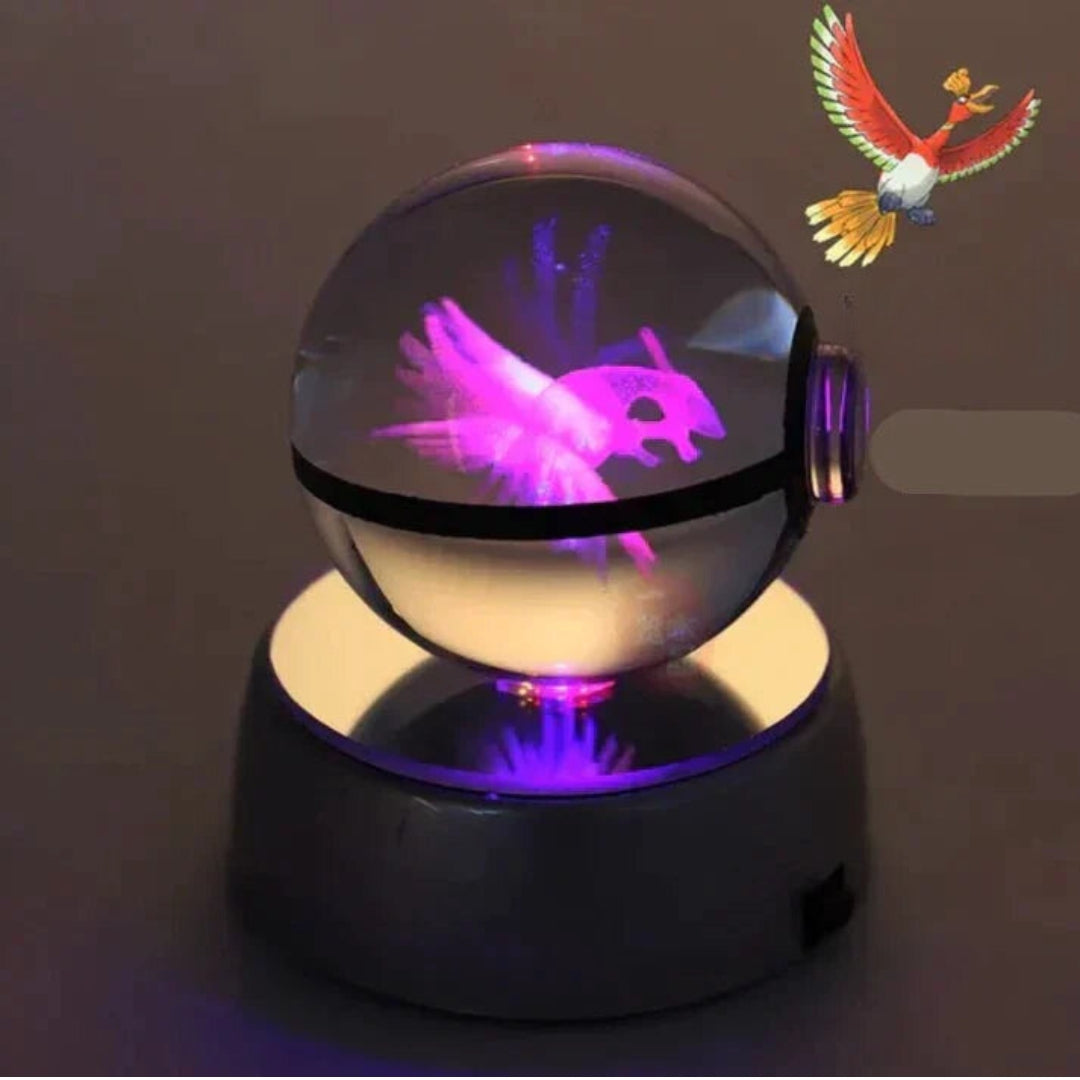 PokéGlow - Krystallkule Ikoniske Pokémon Figurer LED-lampe