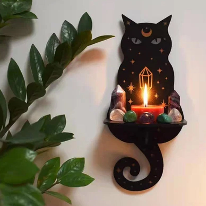 Gothic Decor - Mystiske vegghyller med lysestaker