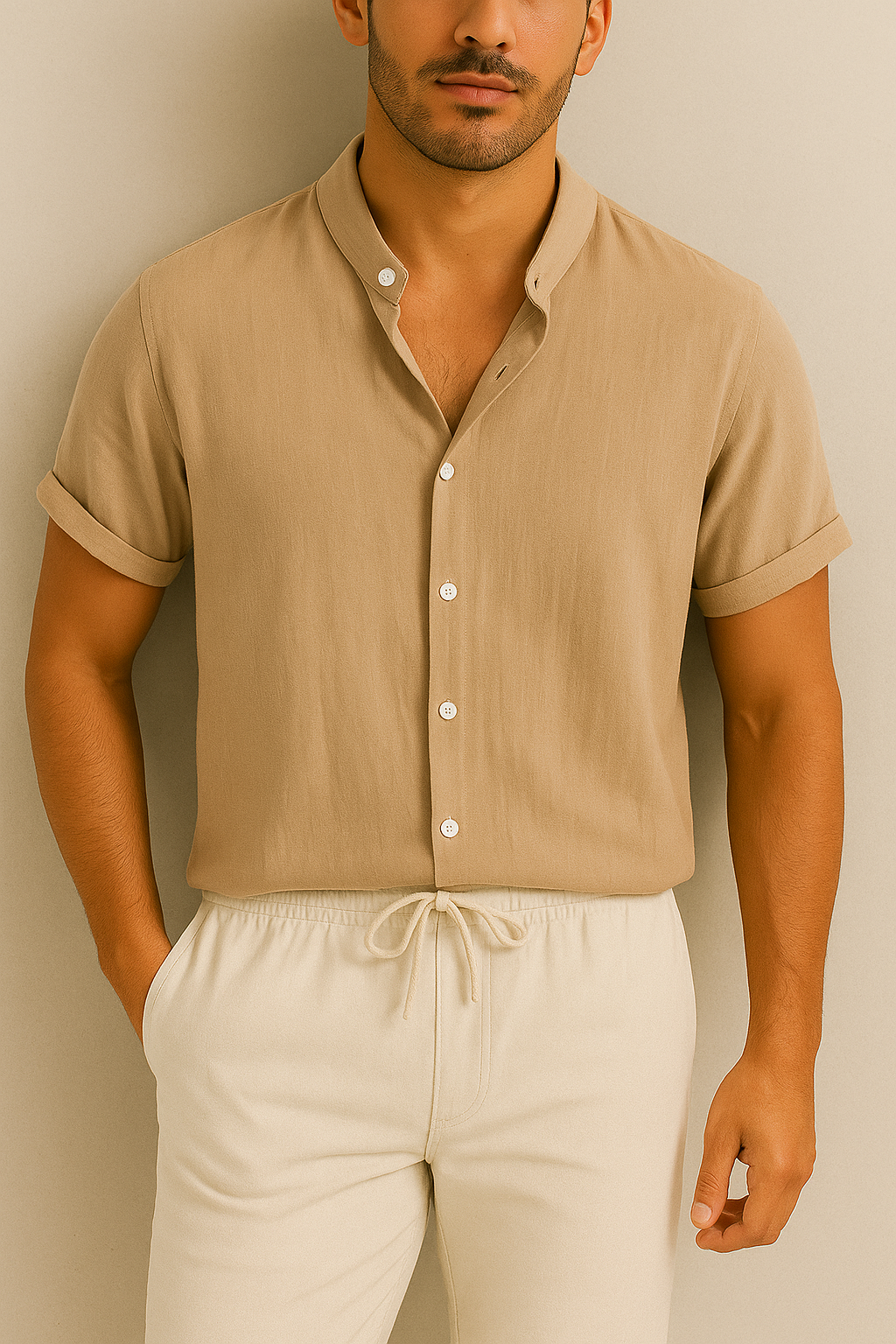 Troy – Herresett med sommerskjorte og -bukser i lin – Summer Chic