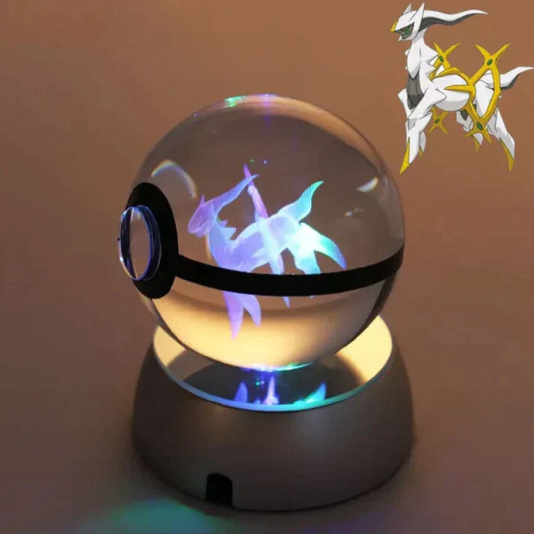 PokéGlow - Krystallkule Ikoniske Pokémon Figurer LED-lampe