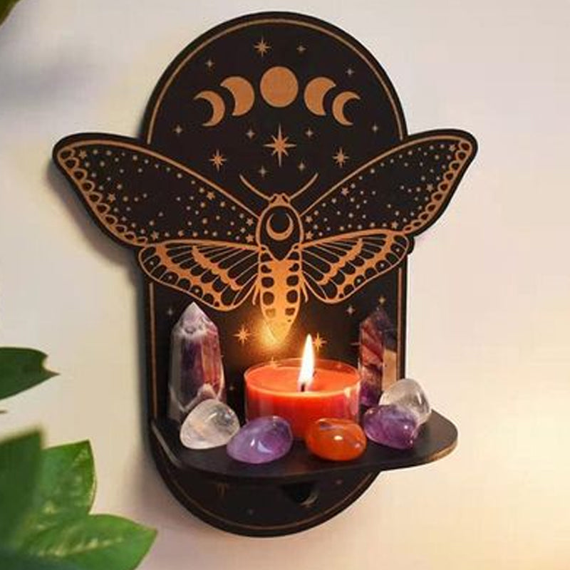 Gothic Decor - Mystiske vegghyller med lysestaker
