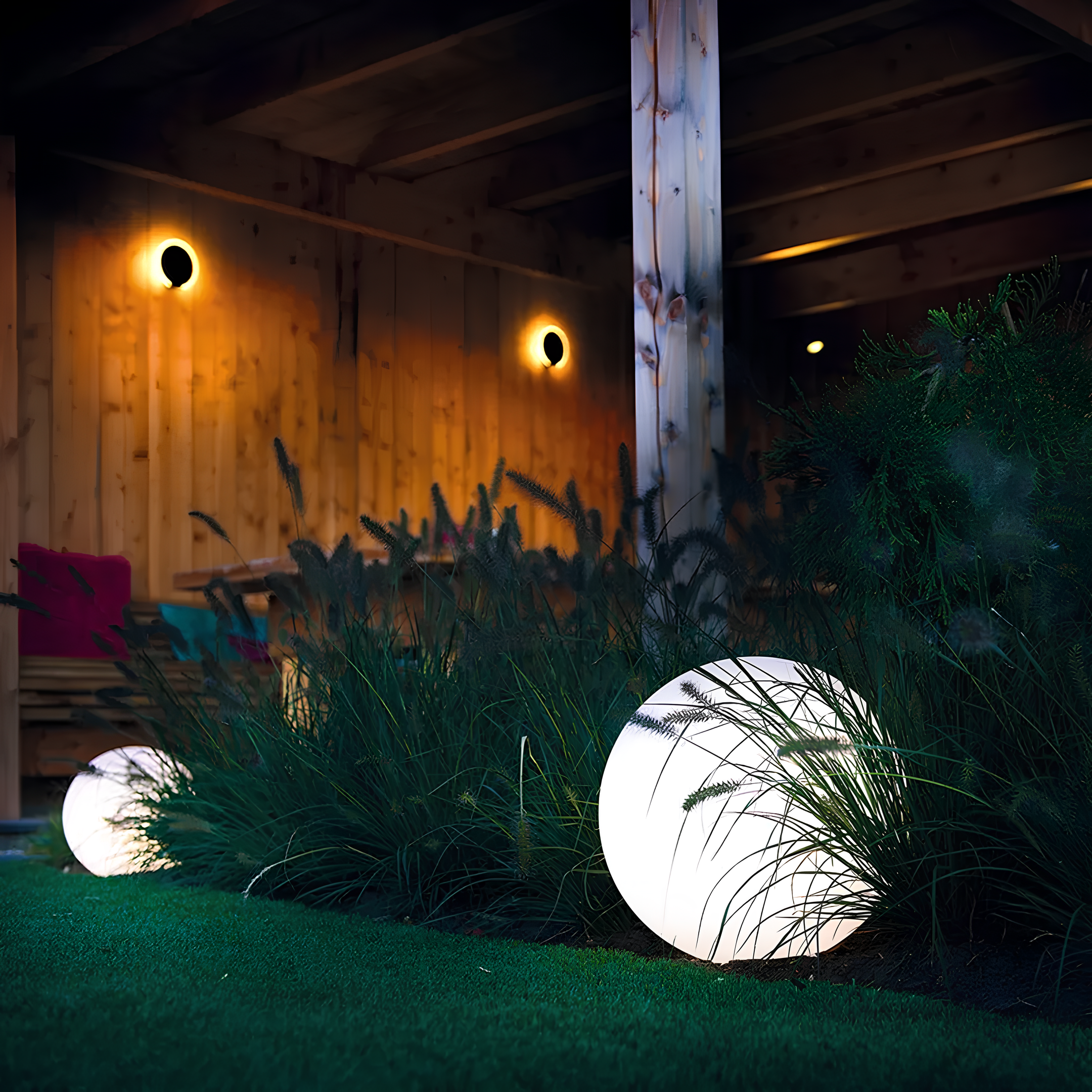NovaSmart - LED hagelampe med flerfarget lys og innefunksjon