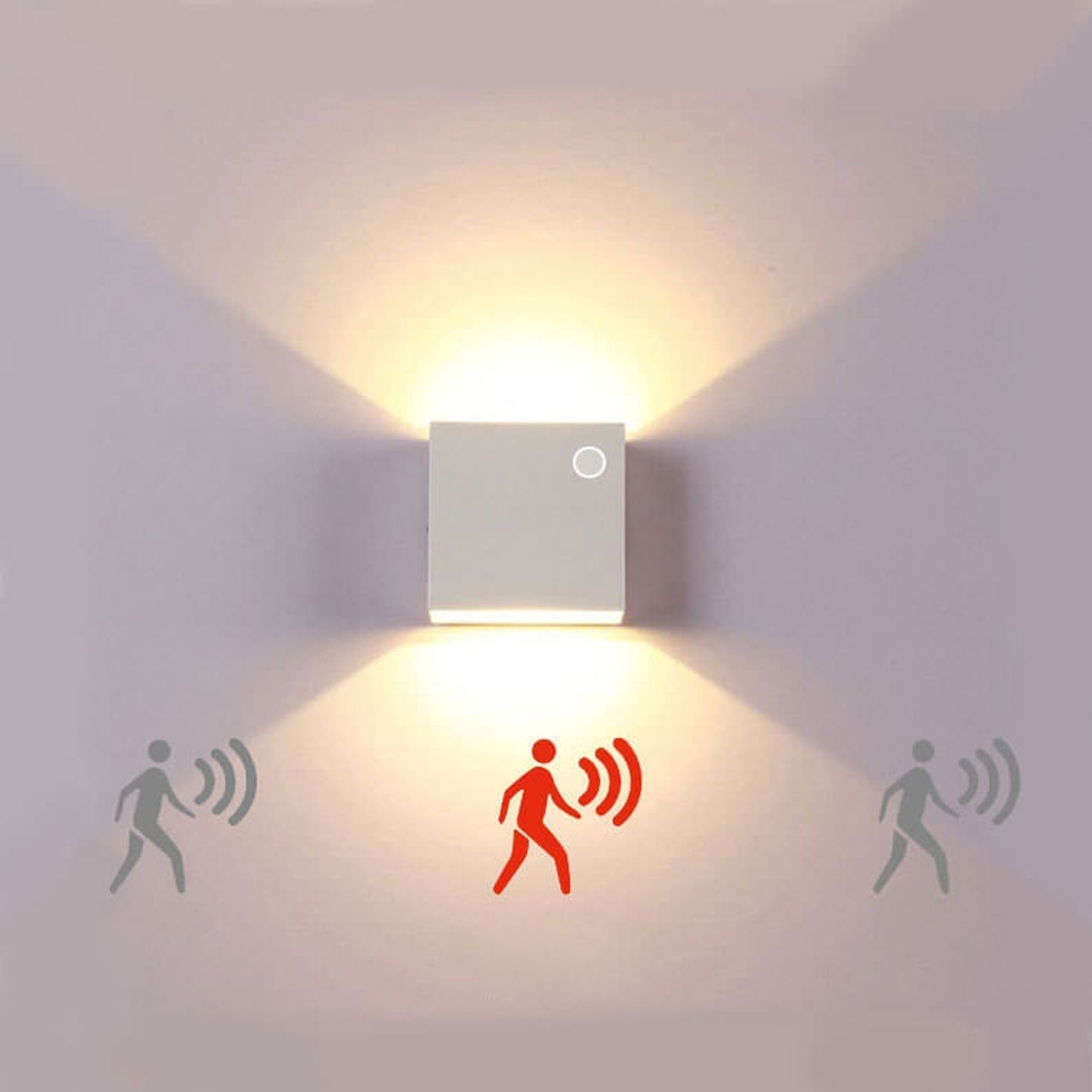 LumiGuard LED-vegglampe med bevegelsessensor – Moderne utendørsbelysning