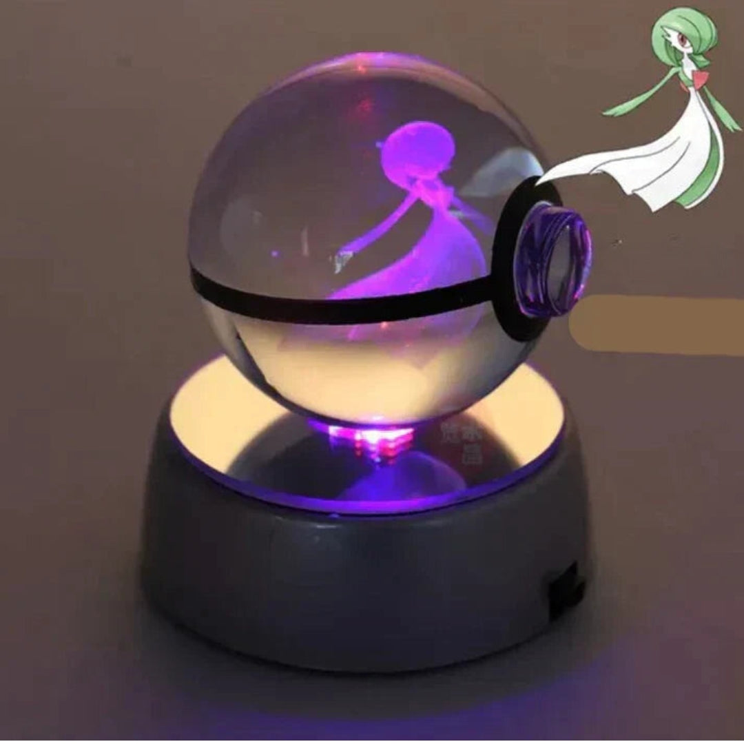 PokéGlow - Krystallkule Ikoniske Pokémon Figurer LED-lampe