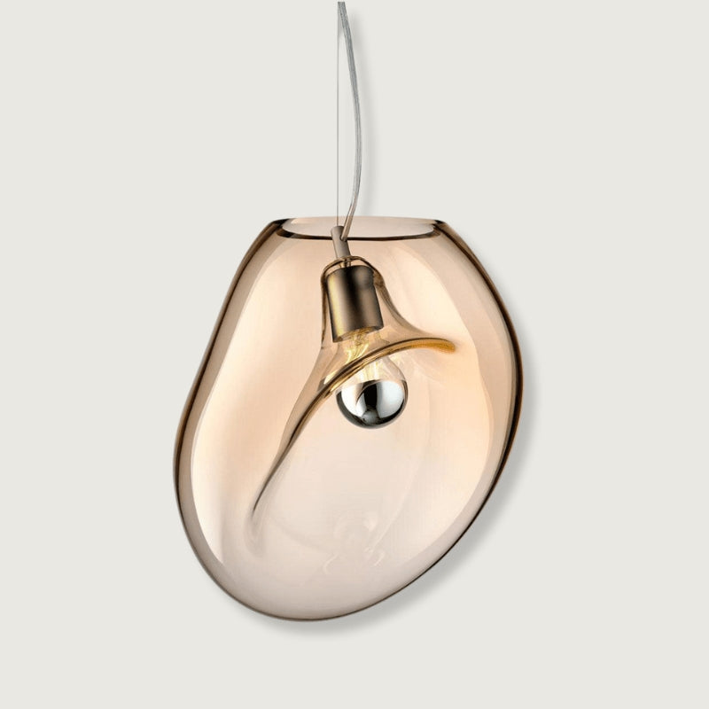 Dråbelux Elegant Glass Pendellampe – Stilig Takbelysning med Mykt Lys