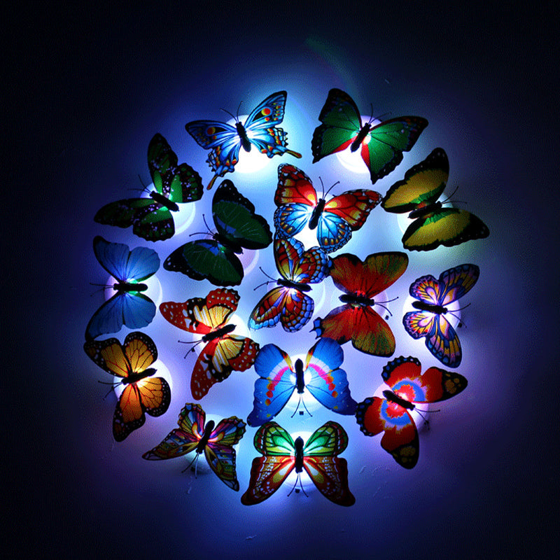 LumiWings - 3D fargerik LED sommerfugl nattlys