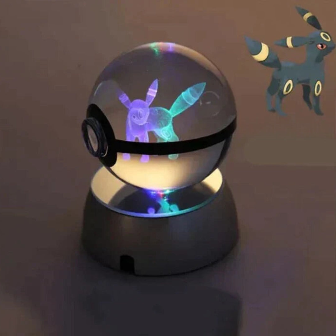 PokéGlow - Krystallkule Ikoniske Pokémon Figurer LED-lampe