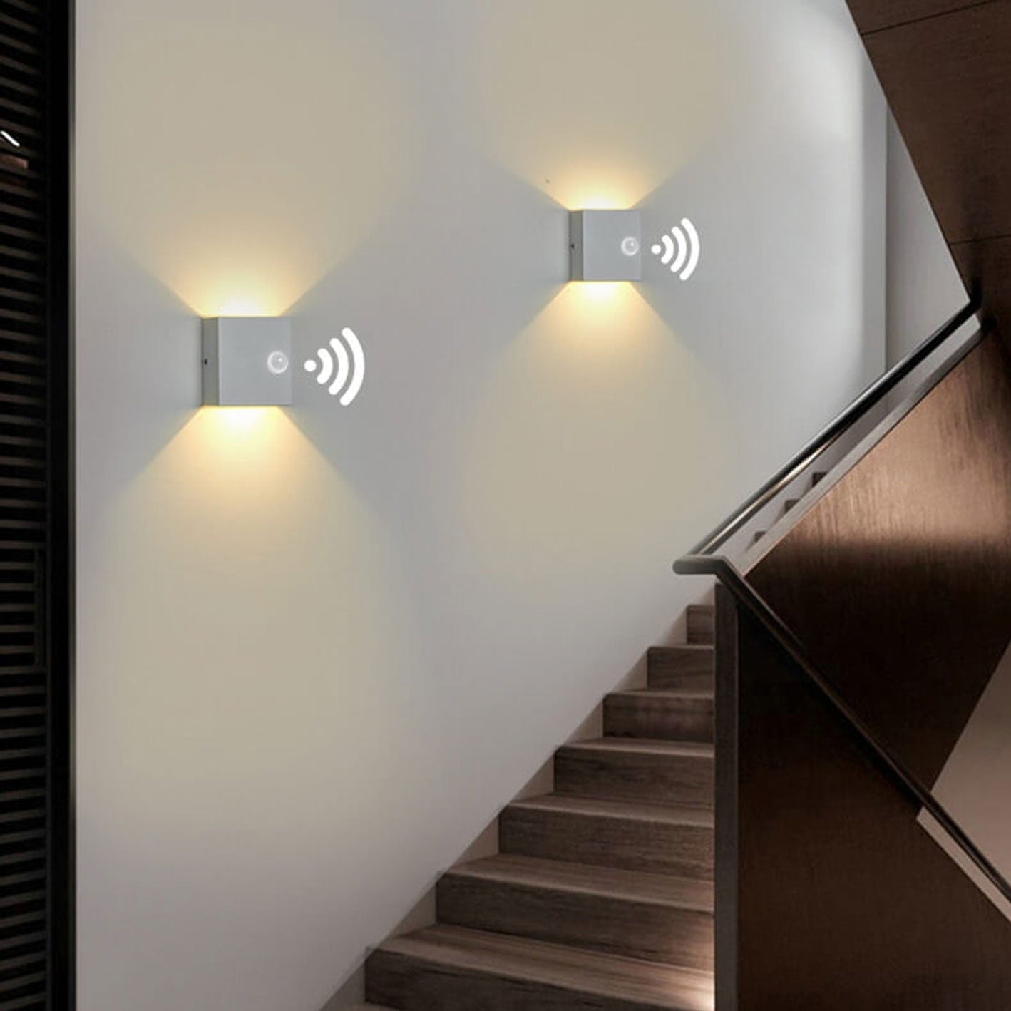 LumiGuard LED-vegglampe med bevegelsessensor – Moderne utendørsbelysning