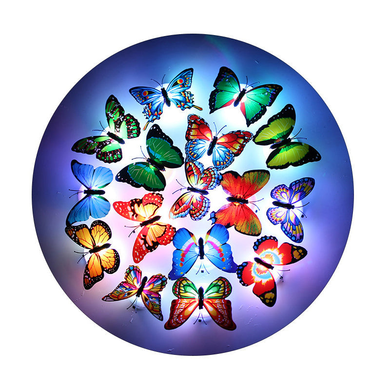 LumiWings - 3D fargerik LED sommerfugl nattlys