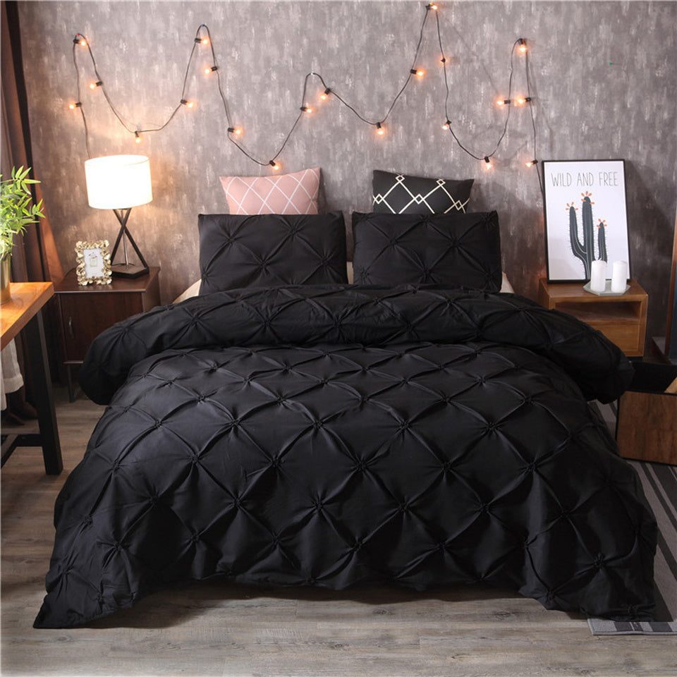 Luxe Tuft- Komfortabelt dynetrekk sett med diamantfolder