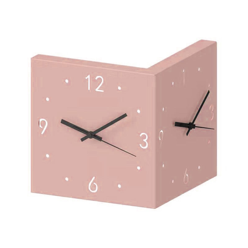 TimeEdge Modern Dobbel Fasade Hjørneklokke med LED-belysning