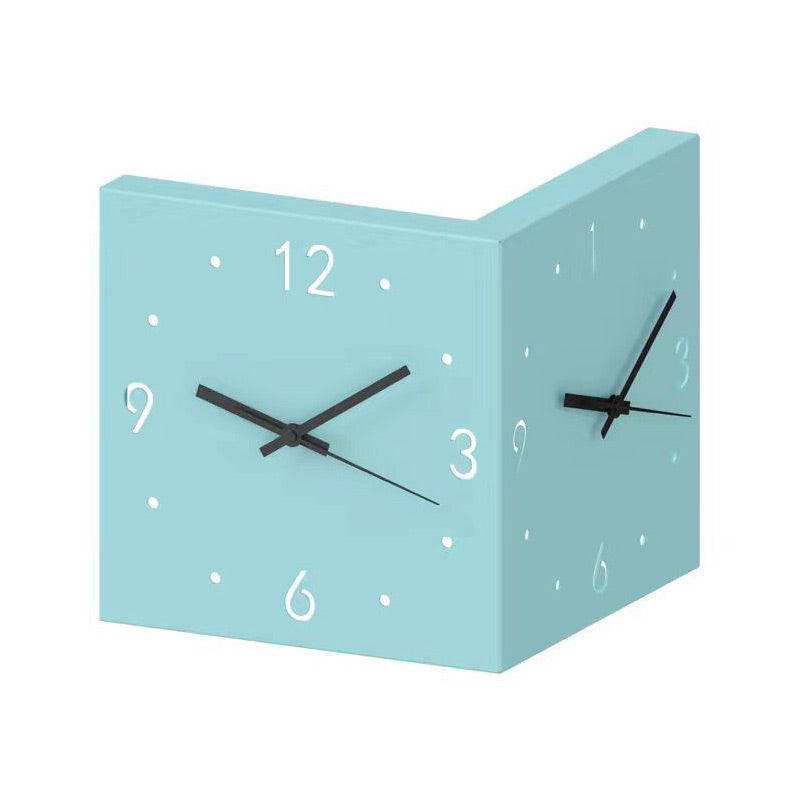 TimeEdge Modern Dobbel Fasade Hjørneklokke med LED-belysning
