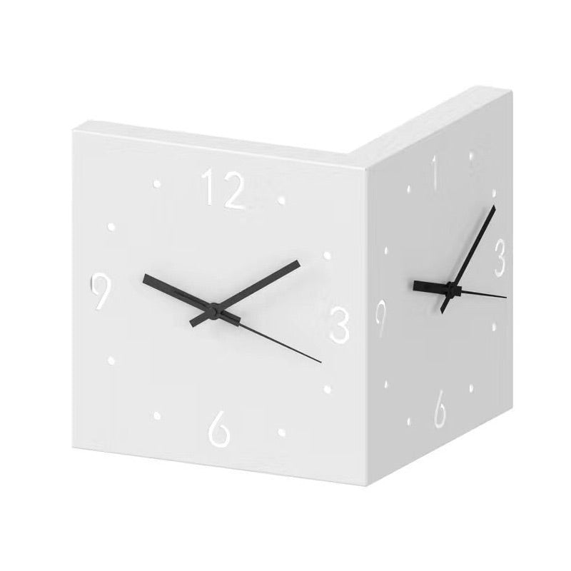 TimeEdge Modern Dobbel Fasade Hjørneklokke med LED-belysning