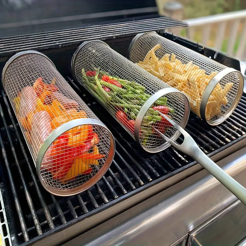 GrillMaster - DuoLock Grillkurv i rustfritt stål