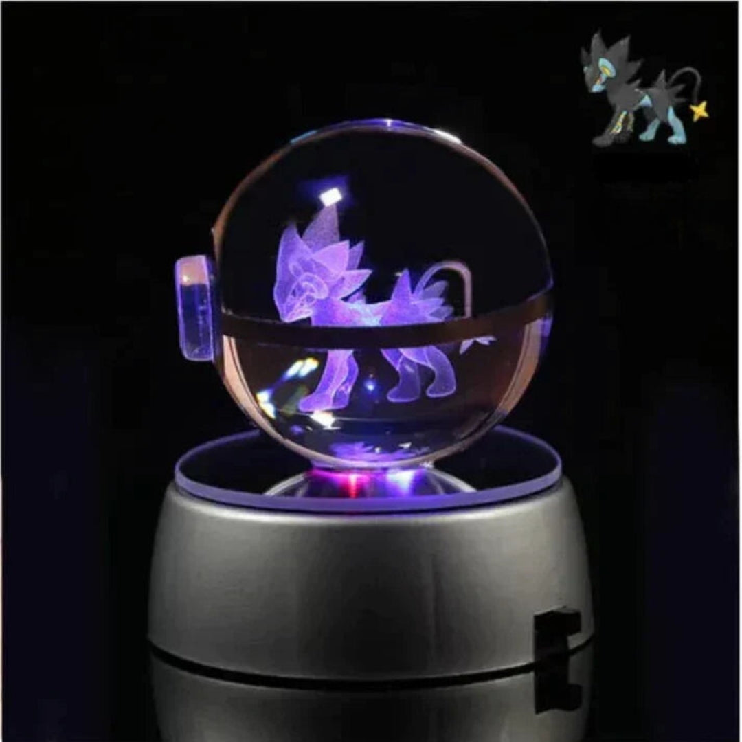 PokéGlow - Krystallkule Ikoniske Pokémon Figurer LED-lampe