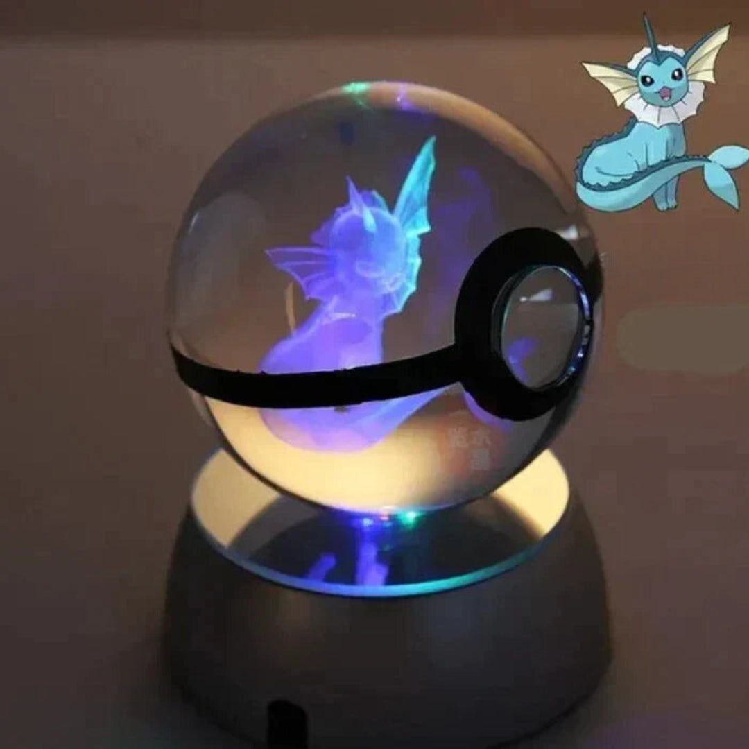 PokéGlow - Krystallkule Ikoniske Pokémon Figurer LED-lampe