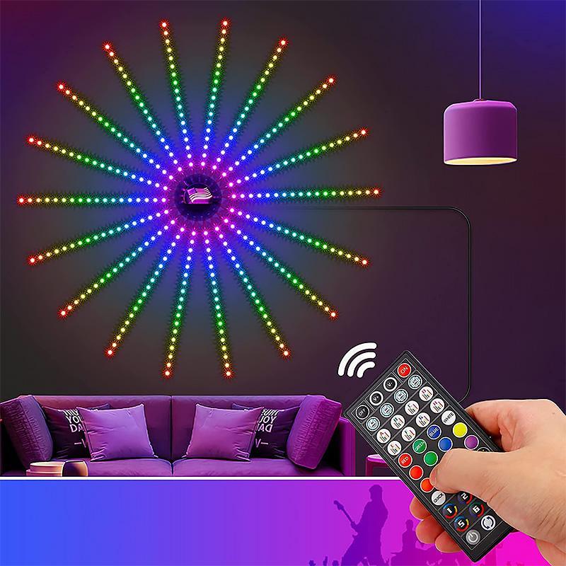 GlowArt Smart LED-vegglampe med fjernkontroll og DIY-lysinnstillinger