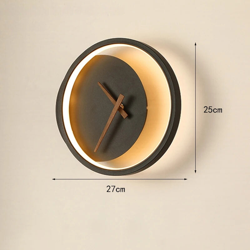 TimeGlow - Moderne LED-veggklokke med LED-lys