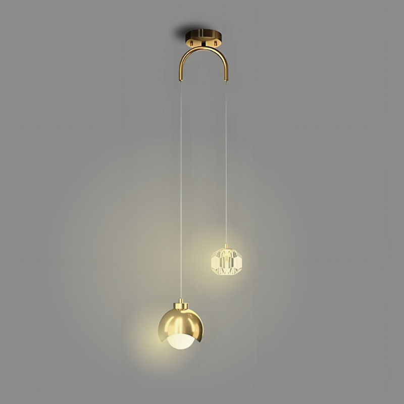 KrystaLume Elegant LED-pendel i krystall - sofistikert glød og tidløs eleganse