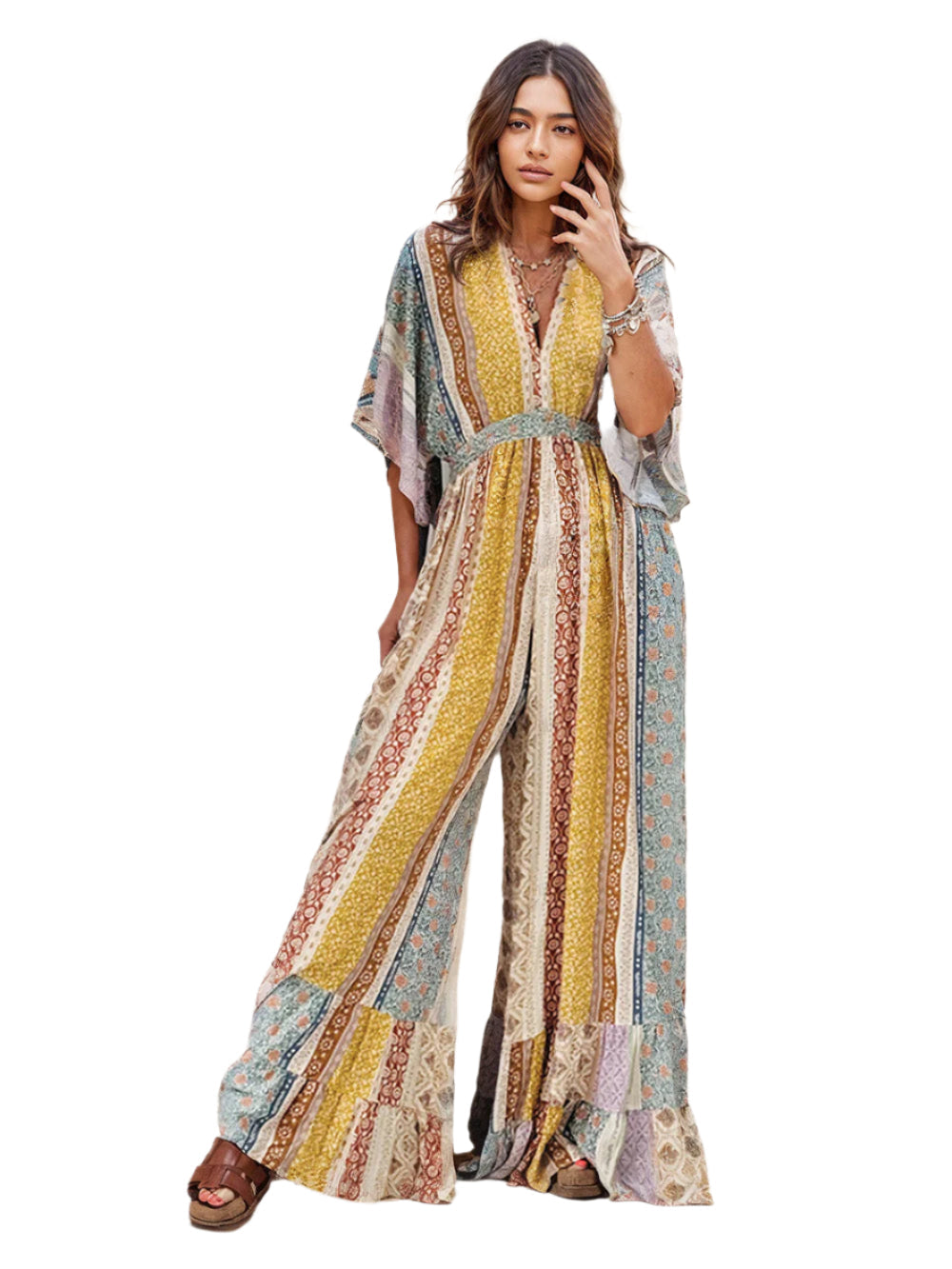 Alina Boho Jumpsuit - Komfortabel jumpsuit for kvinner i bohemstil