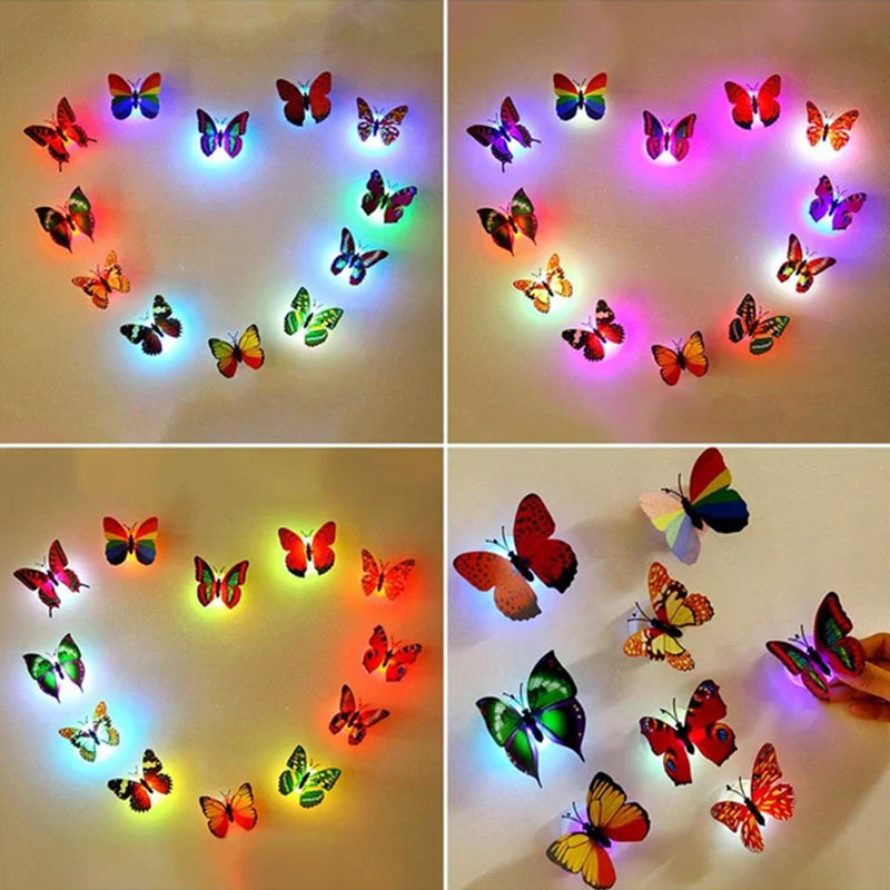 LumiWings - 3D fargerik LED sommerfugl nattlys