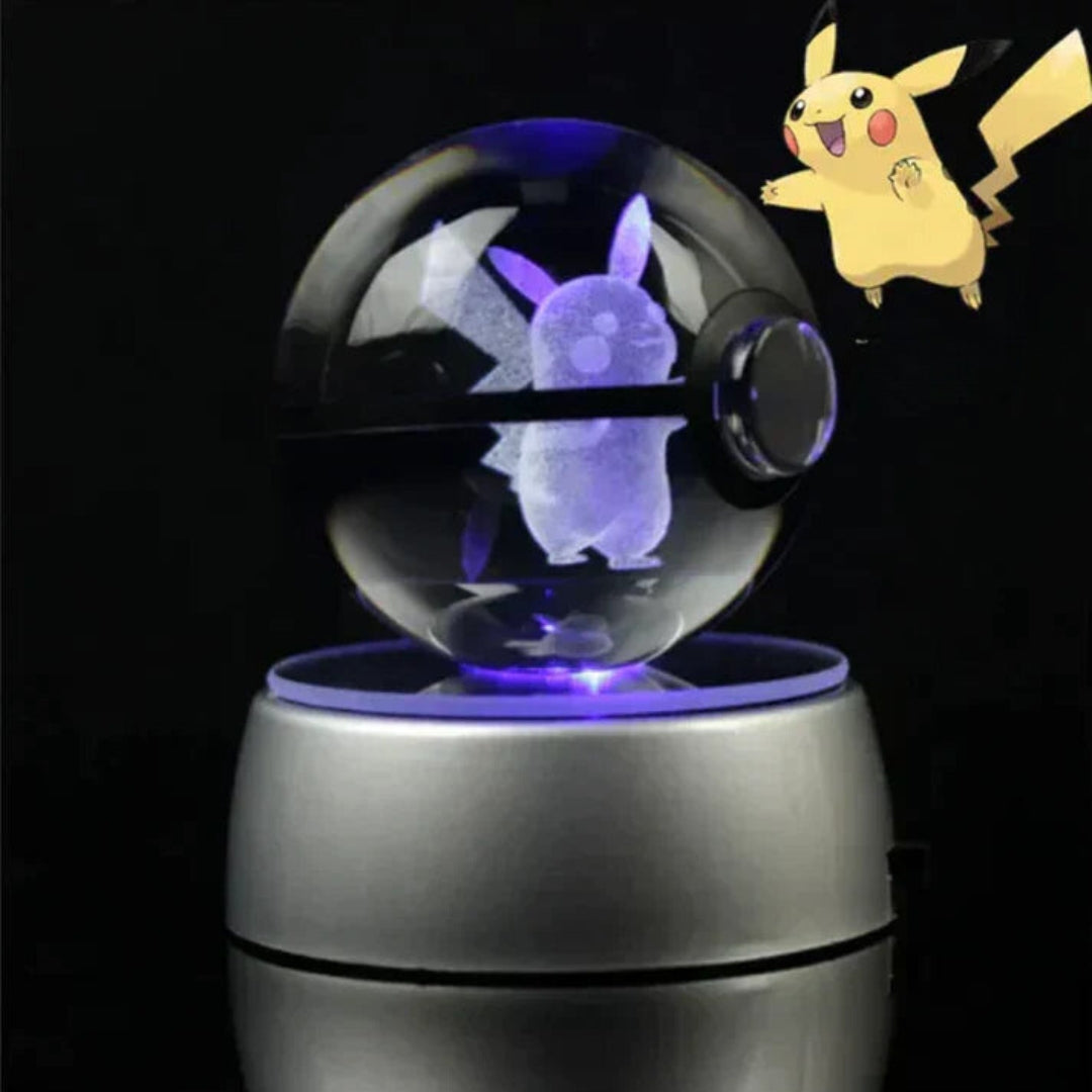 PokéGlow - Krystallkule Ikoniske Pokémon Figurer LED-lampe