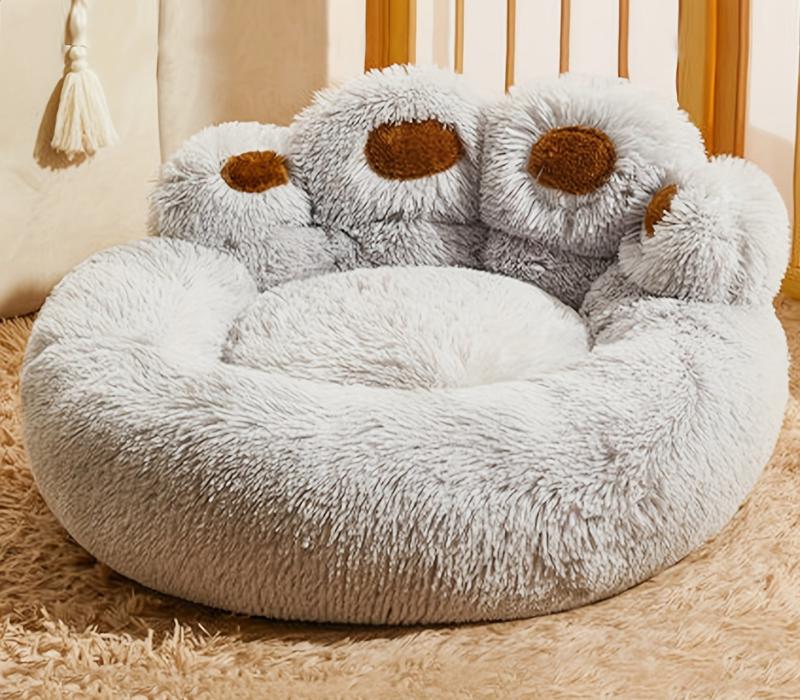 CozyPaw vaskbar kjæledyrseng med poteformet design