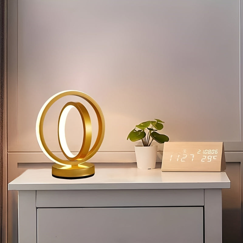 LumiFlex – Moderne dimbar bordlampe med unik design og USB-port