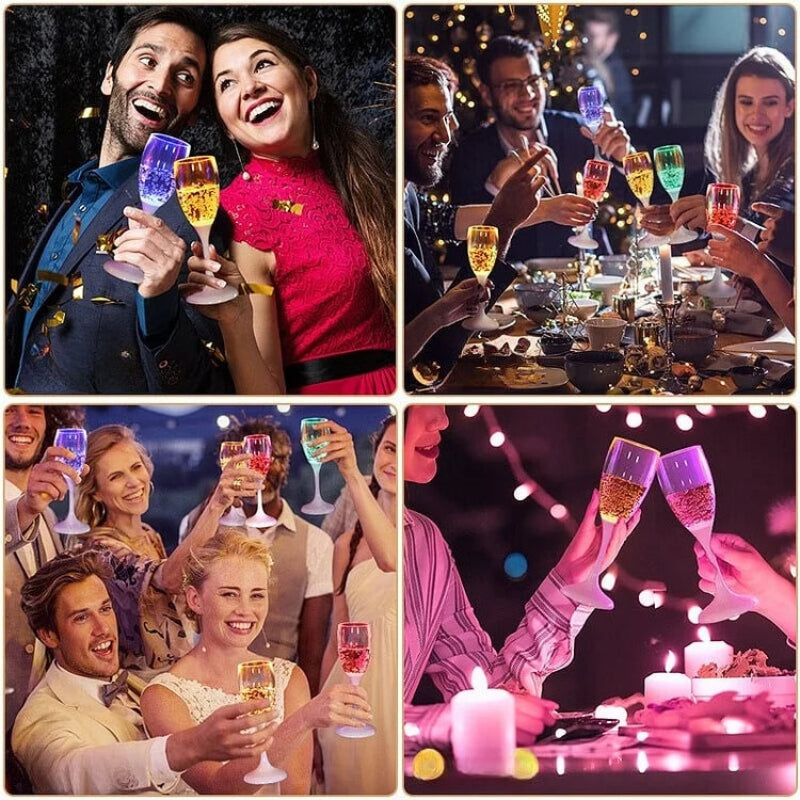 LumiFlute – Fargeskiftende LED-champagneglass