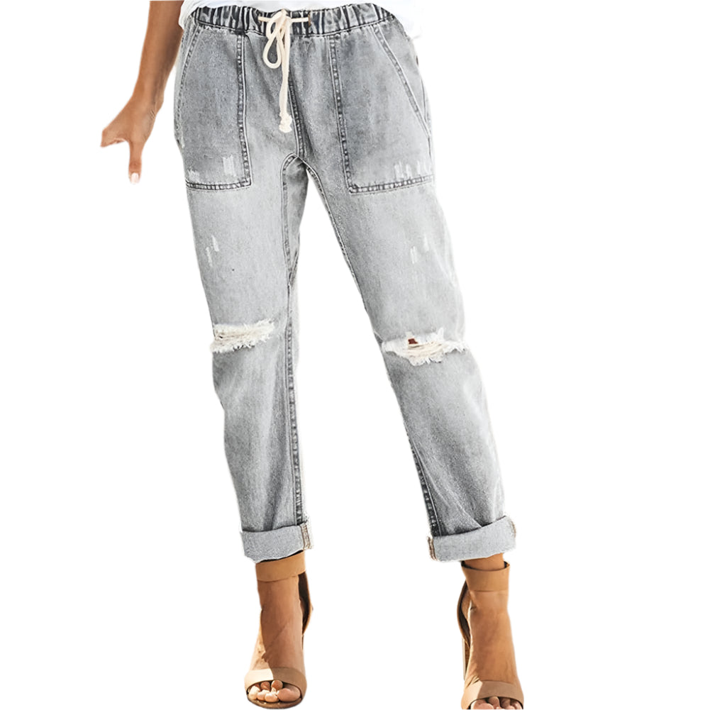DenimEase – Moderne jeans for kvinner med elastisk linning