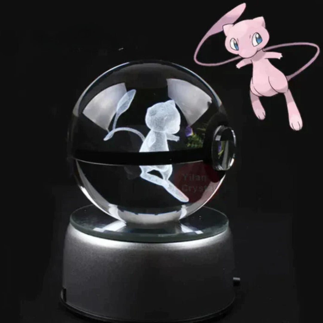 PokéGlow - Krystallkule Ikoniske Pokémon Figurer LED-lampe