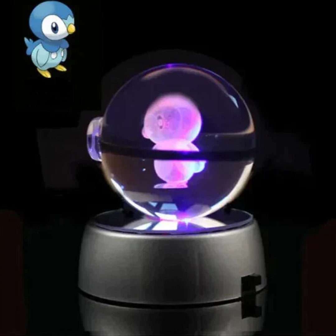 PokéGlow - Krystallkule Ikoniske Pokémon Figurer LED-lampe