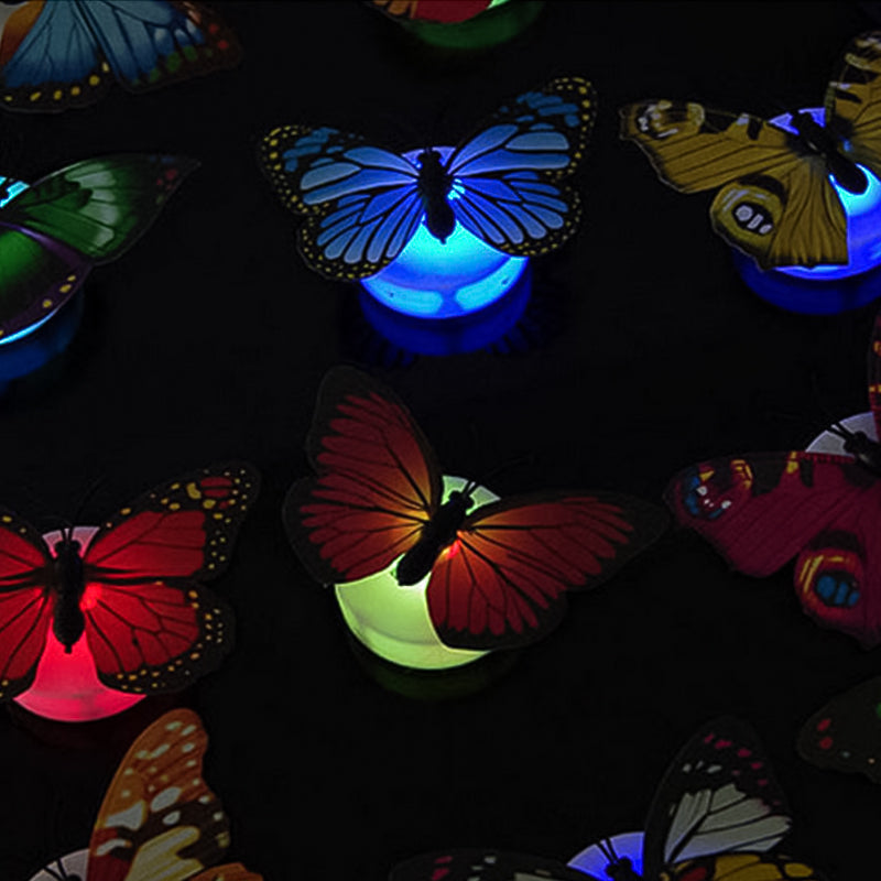 LumiWings - 3D fargerik LED sommerfugl nattlys