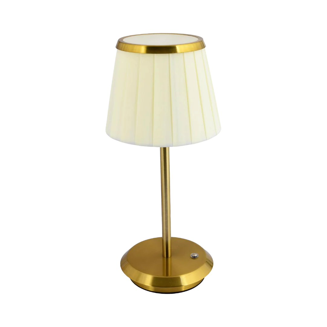 GleamTone - Elegant plissert bordlampe
